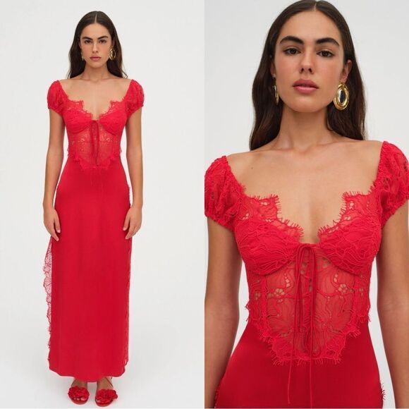 For Love And Lemons Dresses & Skirts - NEW FOR LOVE & LEMONS Casey Maxi Dress in Red